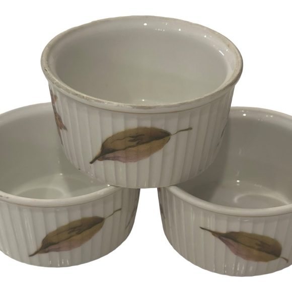 Set of 3 Vintage Royal Worcester Evesham Ramekins Gold Rim England - Picture 3 of 9